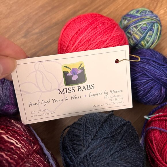 Natural Fiber Hand-Spun Hand Dyed Yarn Remnant Lot - Picture 10 of 16